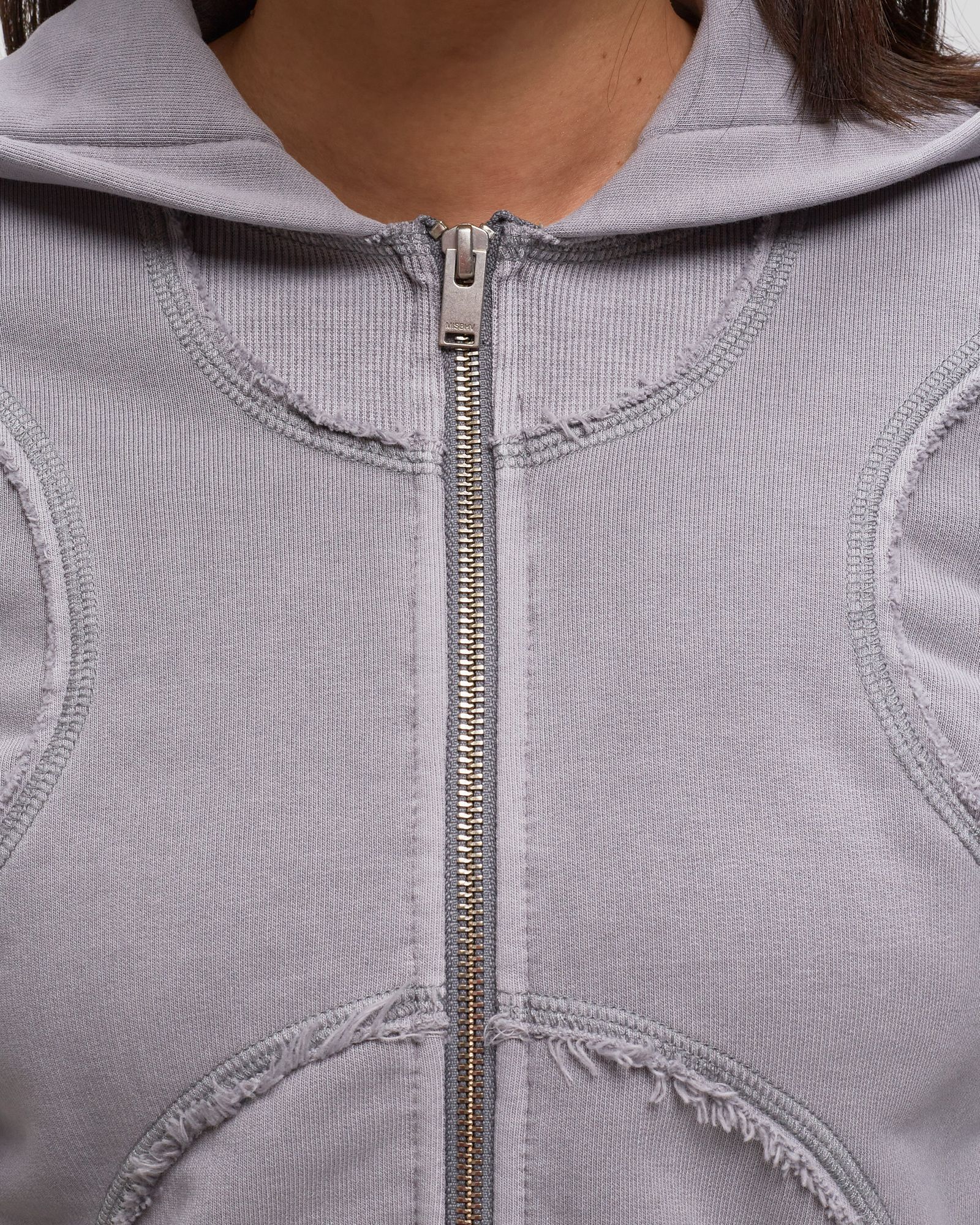 X ZIPPED HOODIE DOVE