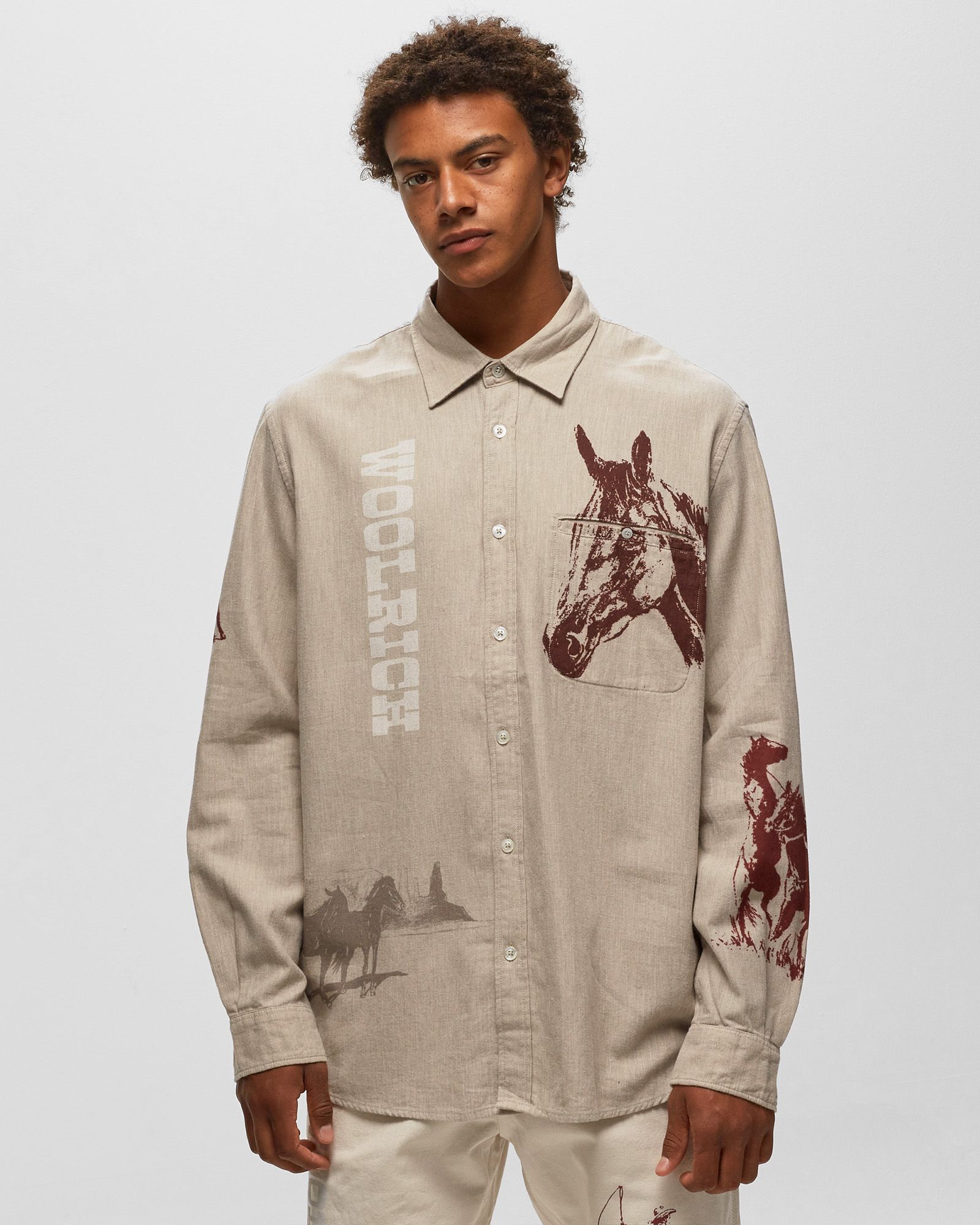 One of These Days x Woolrich CHAMOIS PRINTED SHIRT