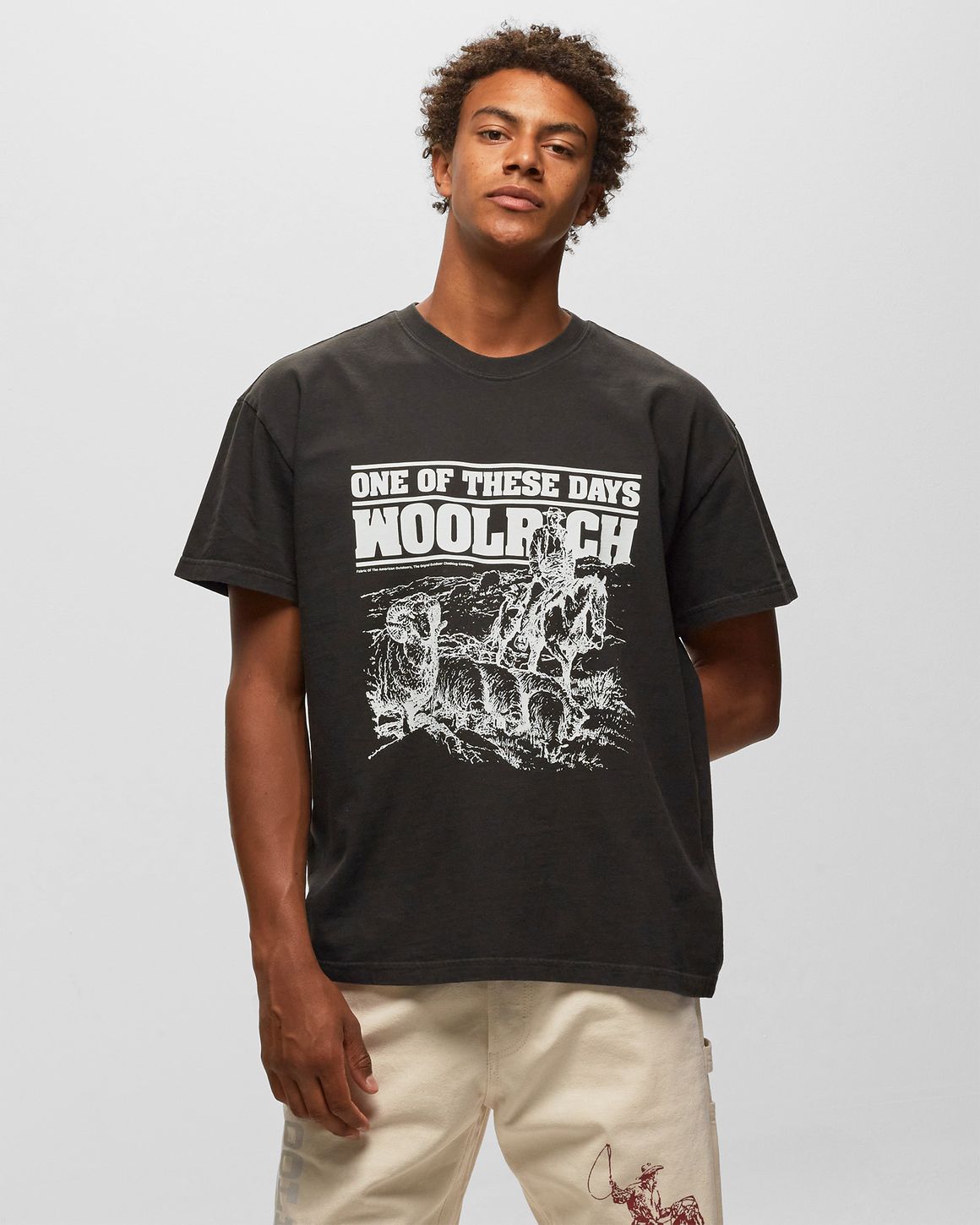 ★24SS 大人気★ONE OF THESE DAYS X WOOLRICH T-SHIRT One Of These Days x Woolrich Graphic Tee Bone – Laced