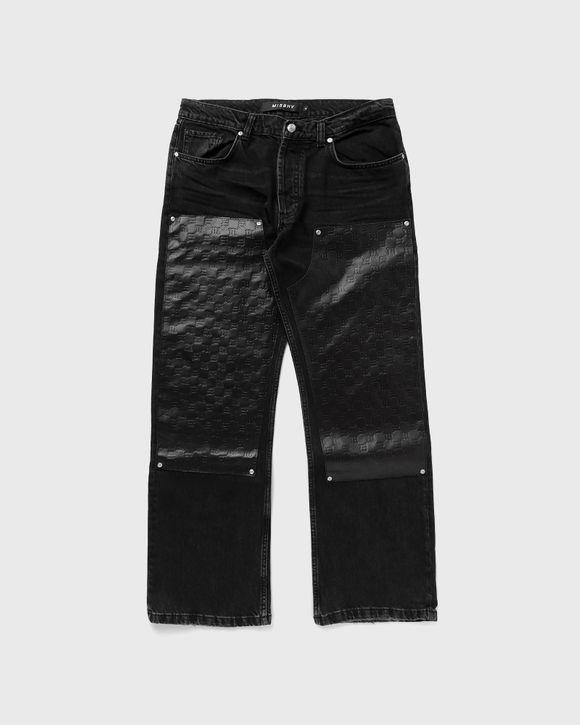 Misbhv Black Monogram Jeans In Black Denim