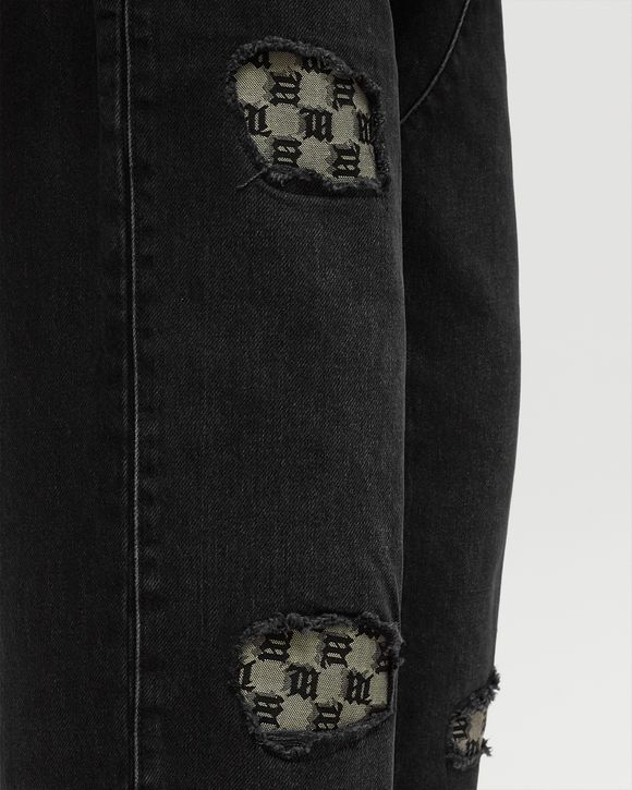 MISBHV Denim Monogram Carpenter Trousers Men Jeans Black in Size:M