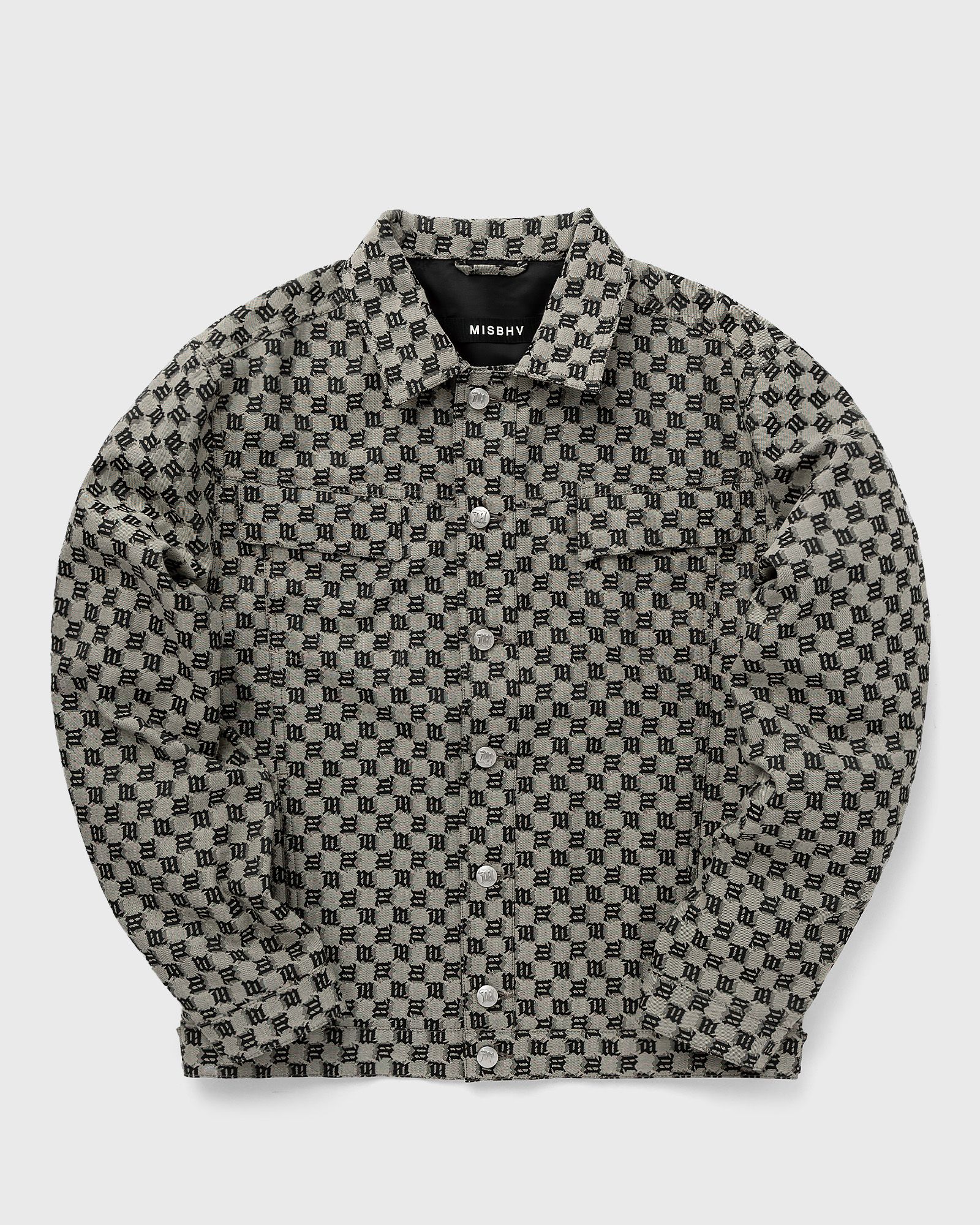 JACQUARD CANVAS MONOGRAM TRUCKER JACKET