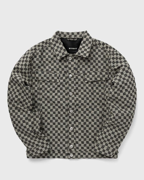 JACQUARD CANVAS MONOGRAM TRUCKER JACKET