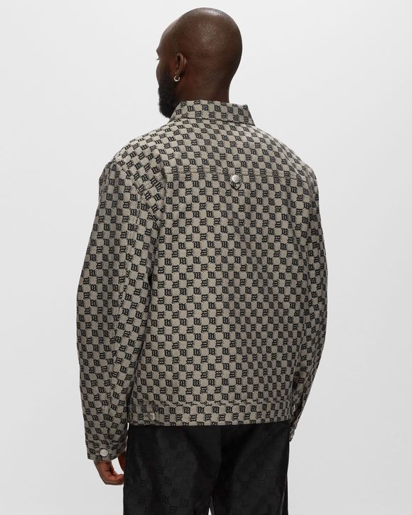 JACQUARD CANVAS MONOGRAM TRUCKER JACKET