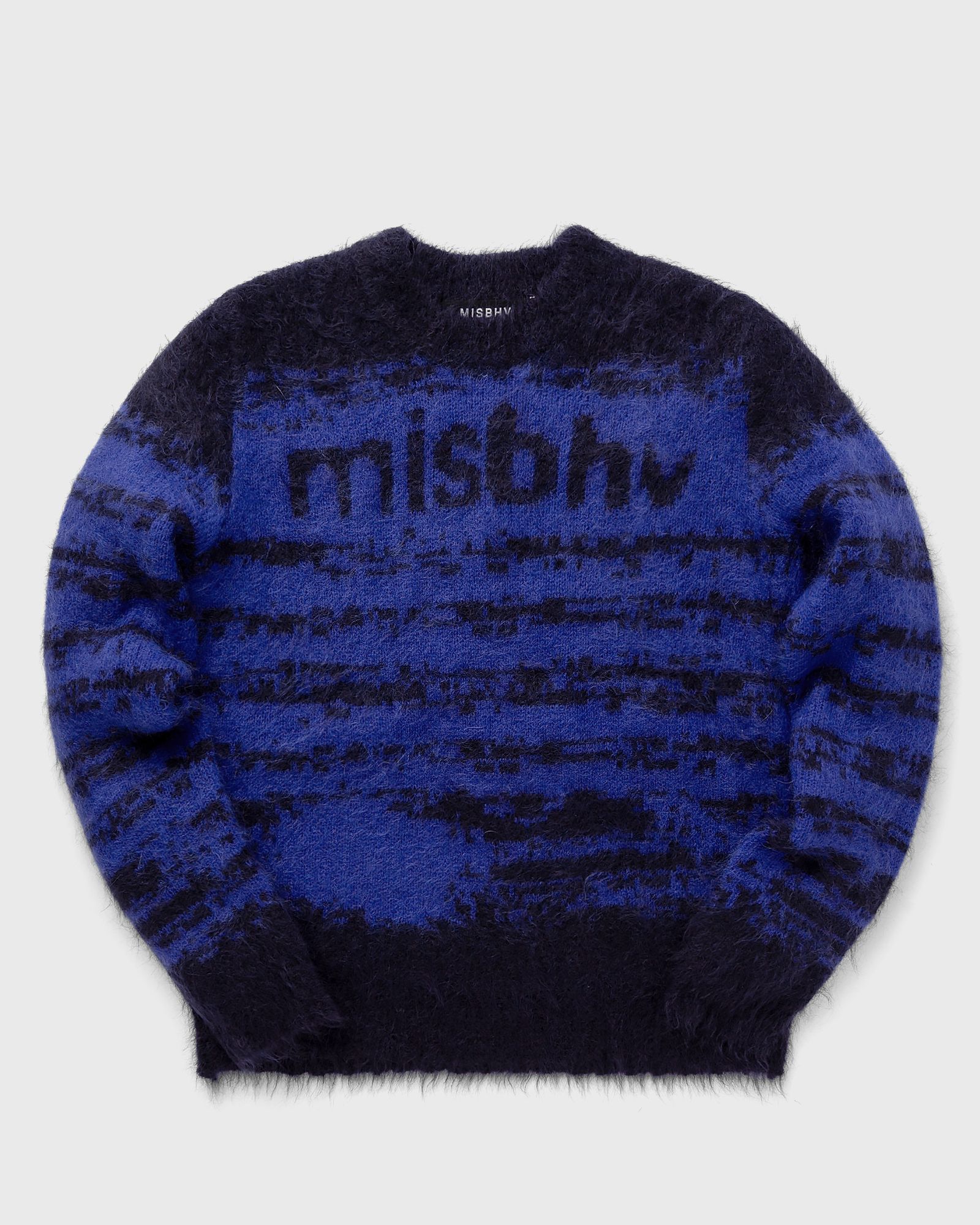 MISBHV - brushed mohair knit men pullovers black|blue in größe:xl