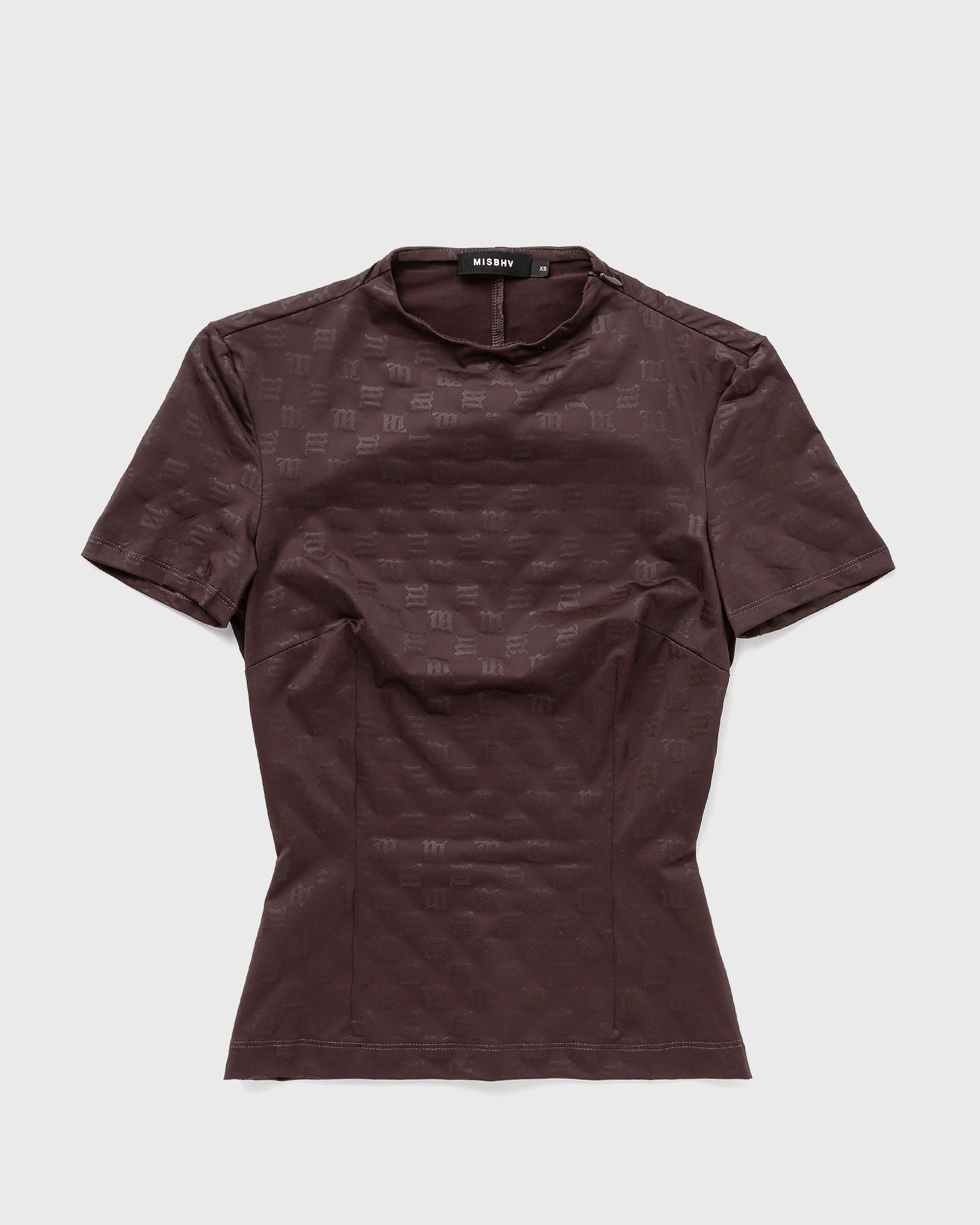 MISBHV - lycra monogram t-shirt women shortsleeves brown in größe:l