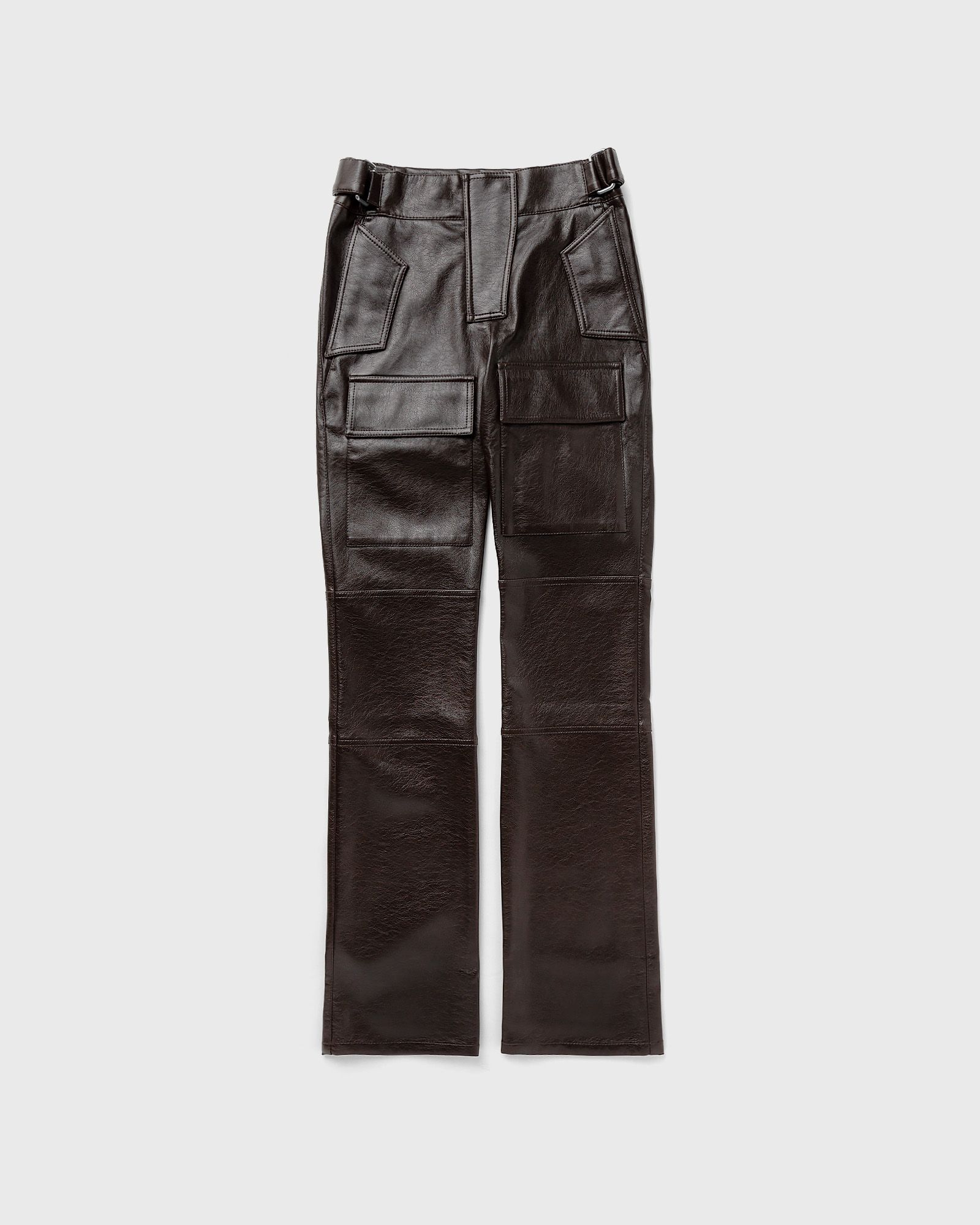 MISBHV - faux leather moto trousers women casual pants brown in größe:l