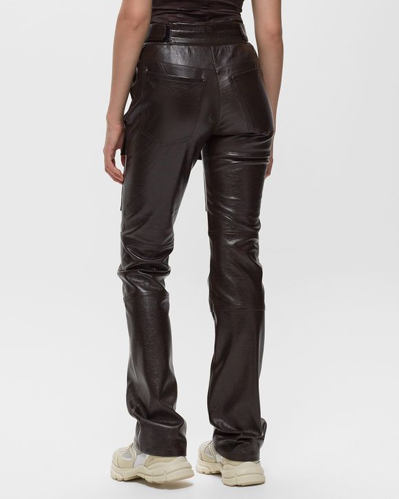 FAUX LEATHER MOTO TROUSERS