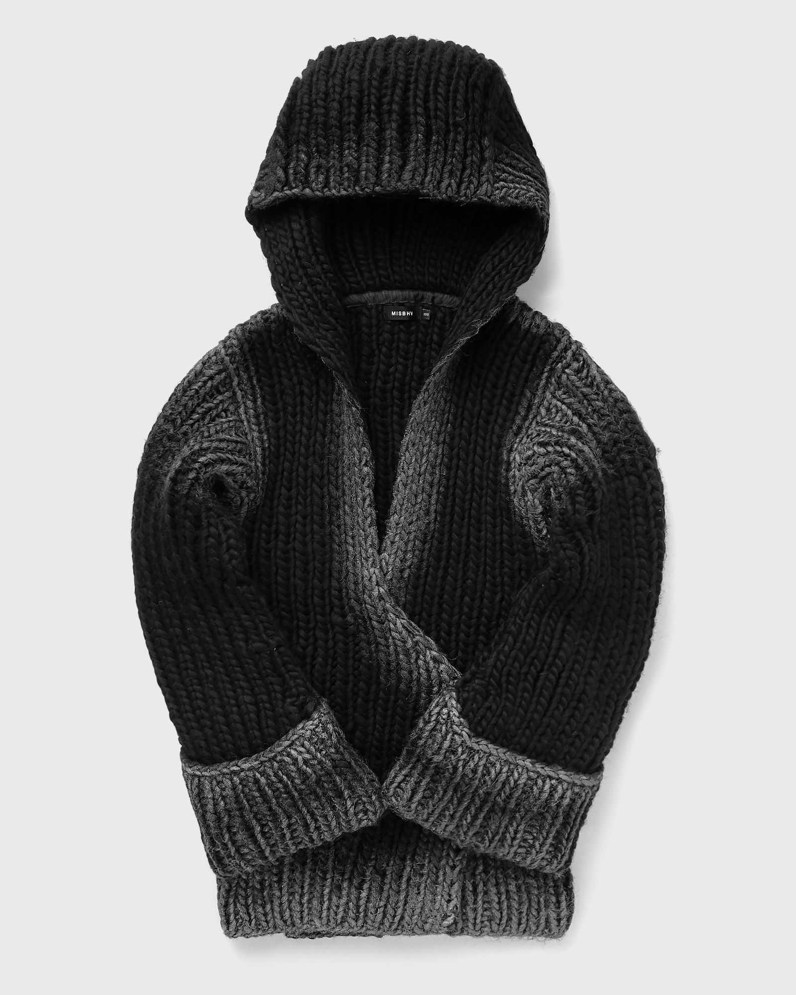 MISBHV - bulky wax hooded knitted dress women dresses black in größe:m/l