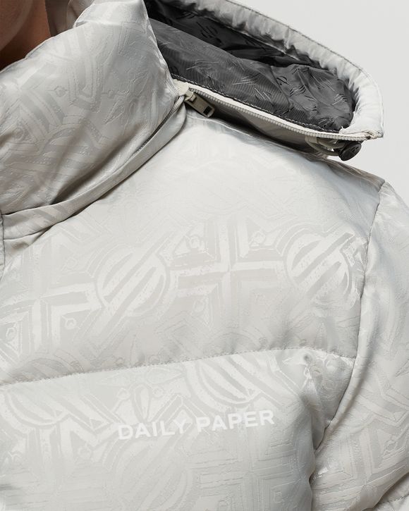 Daily Paper Ruzna Monogram Puffer Jacket In Grey