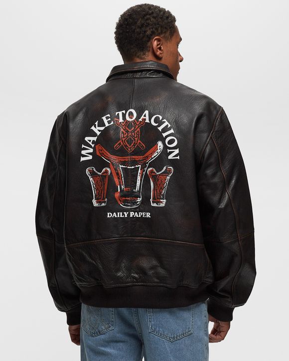 daily paper leather jacket