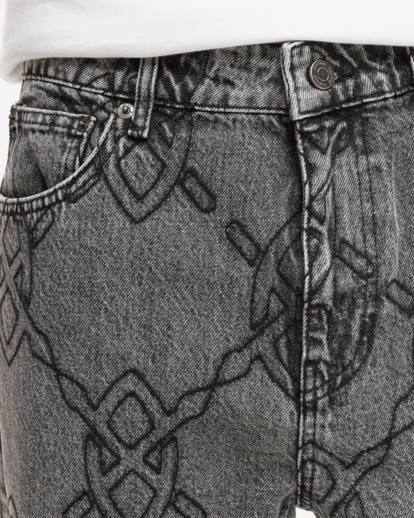 Louis Vuitton® Made To Order Embroidered Monogram Baggy Denim Pants Black.  Size 40 in 2023