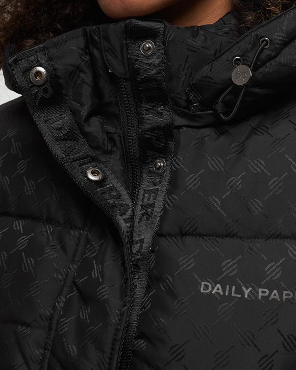 Daily Paper - Black Monogram Puffer Coat - Medium