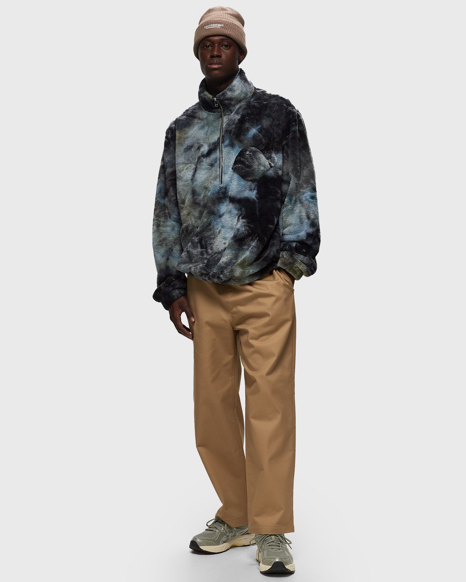 HALF ZIP OYSTER TIE DYE