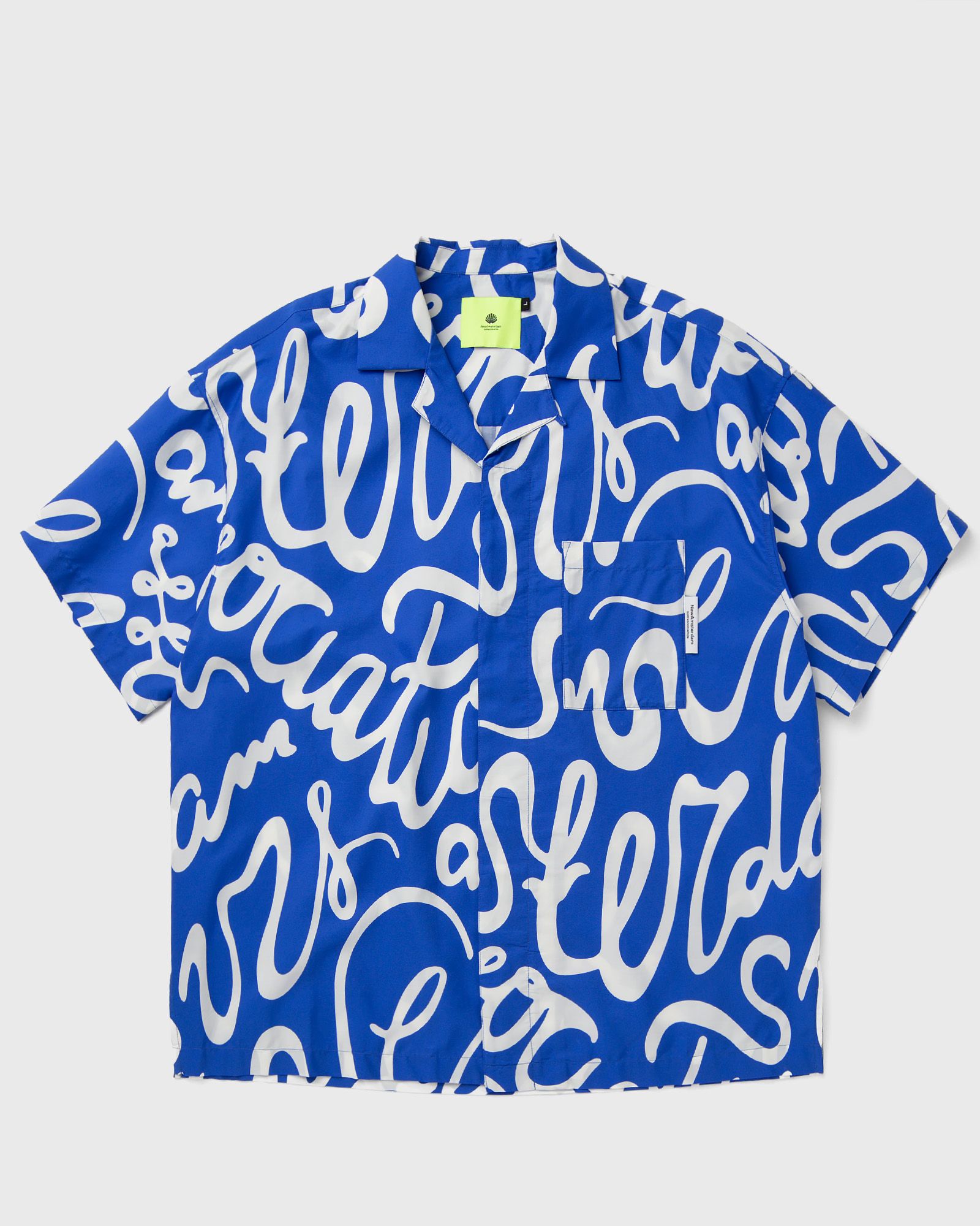 New Amsterdam - wijk shirt tulip men shortsleeves blue in größe:l