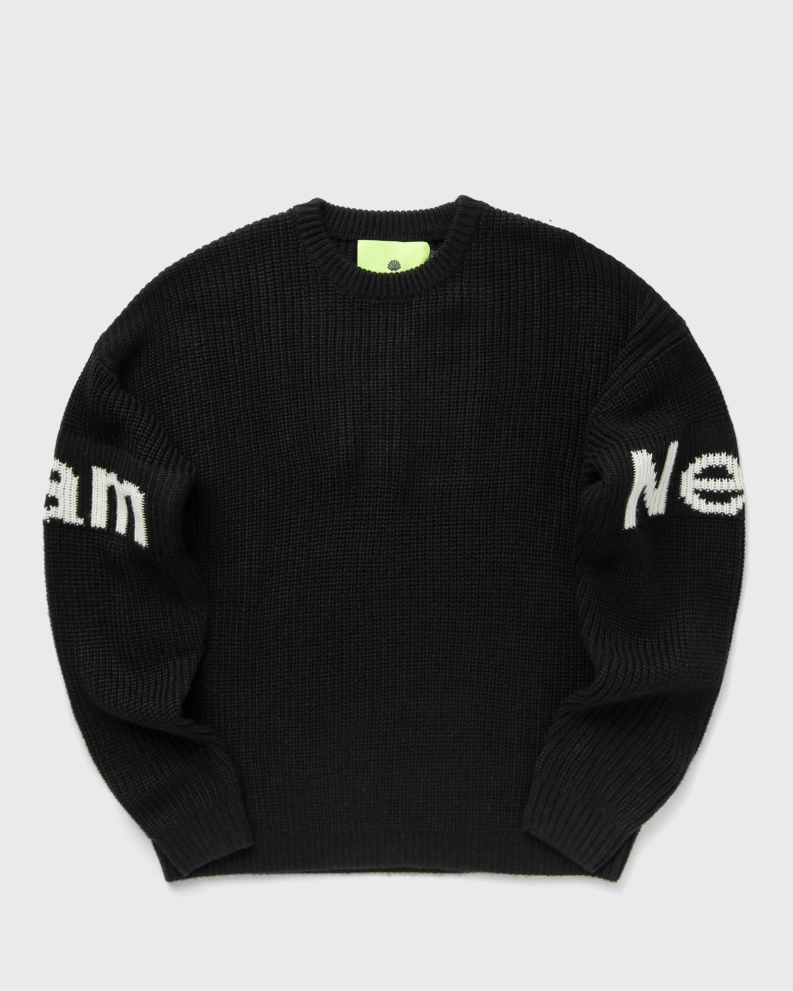 NAME CREW KNIT BLACK CREW