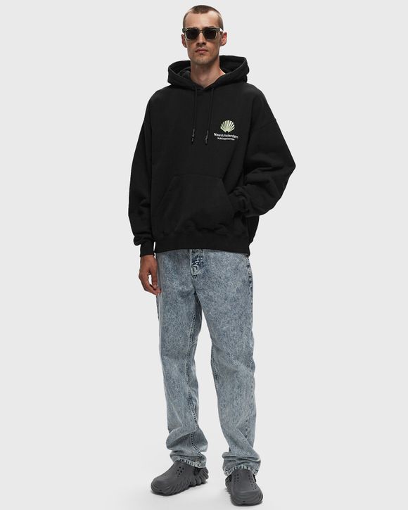 LOGO HOODIE BLACK/ALMOST AQUA HOODIE