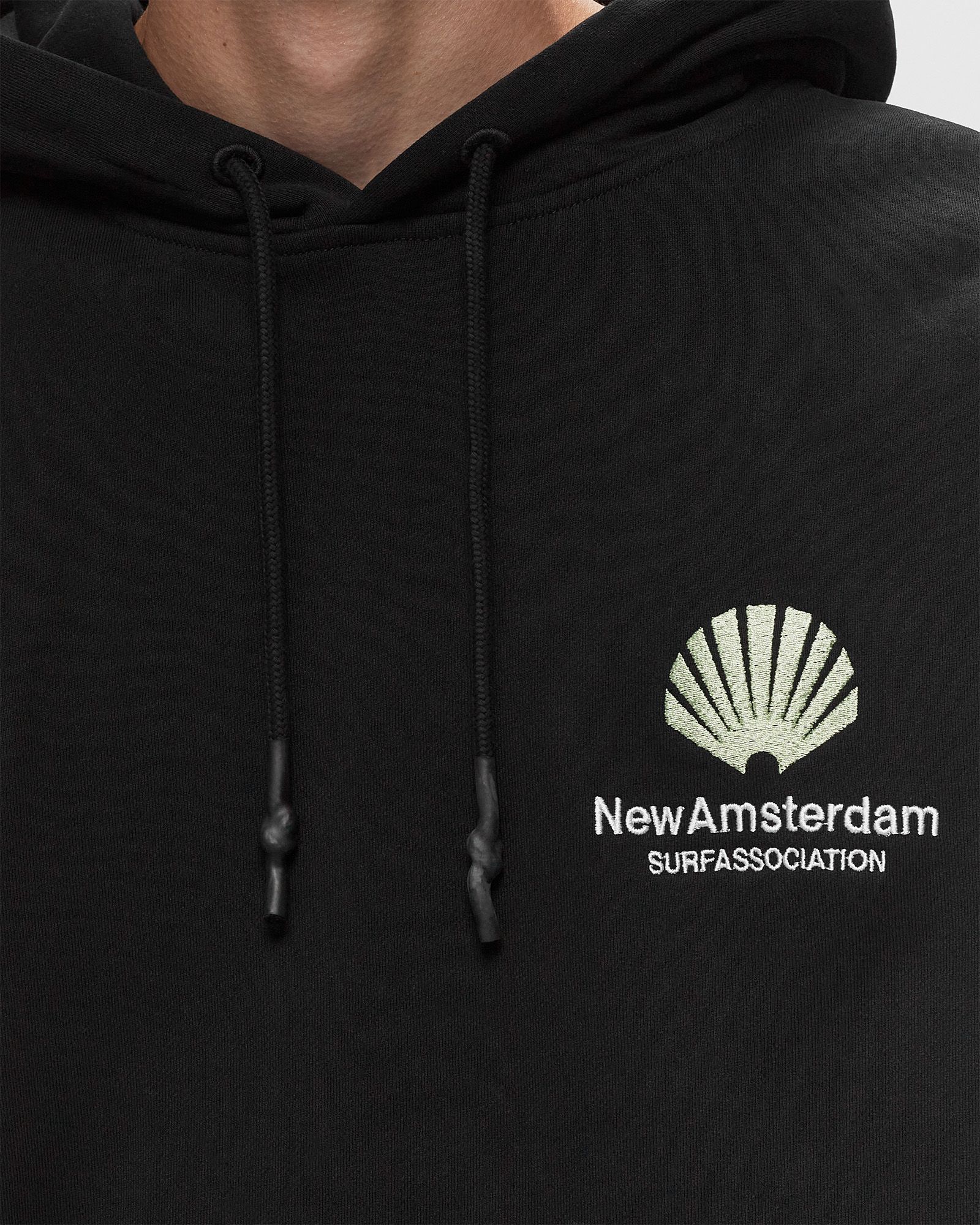 LOGO HOODIE BLACK/ALMOST AQUA HOODIE