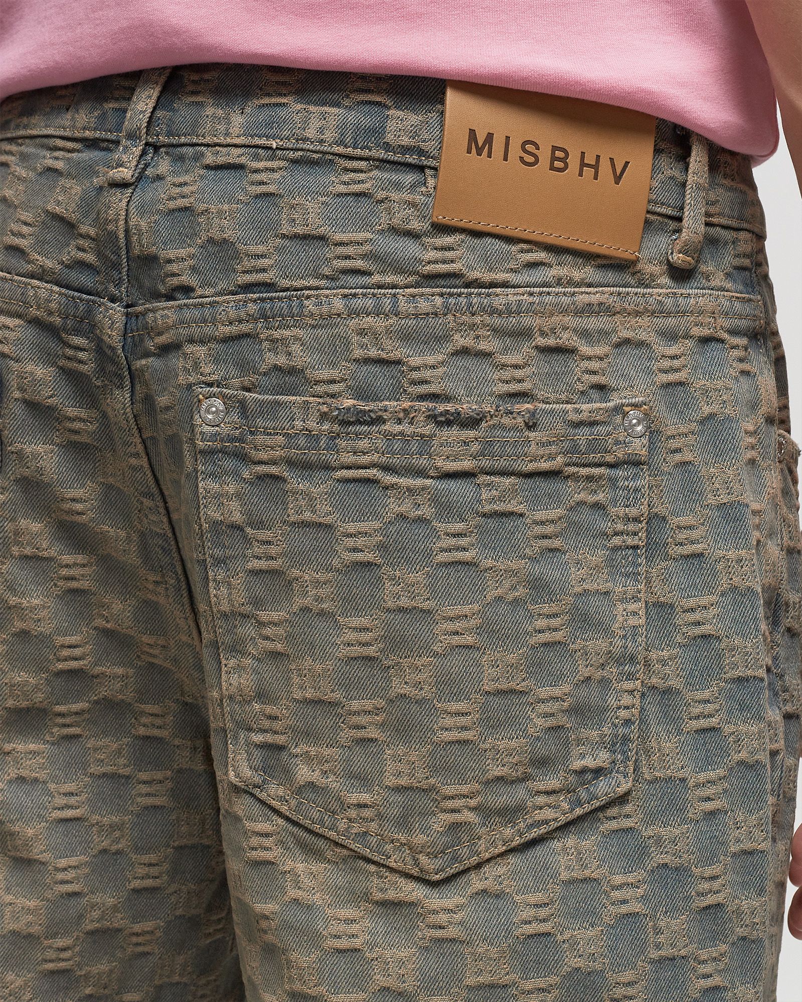 JACQUARD DENIM MONOGRAM TROUSERS