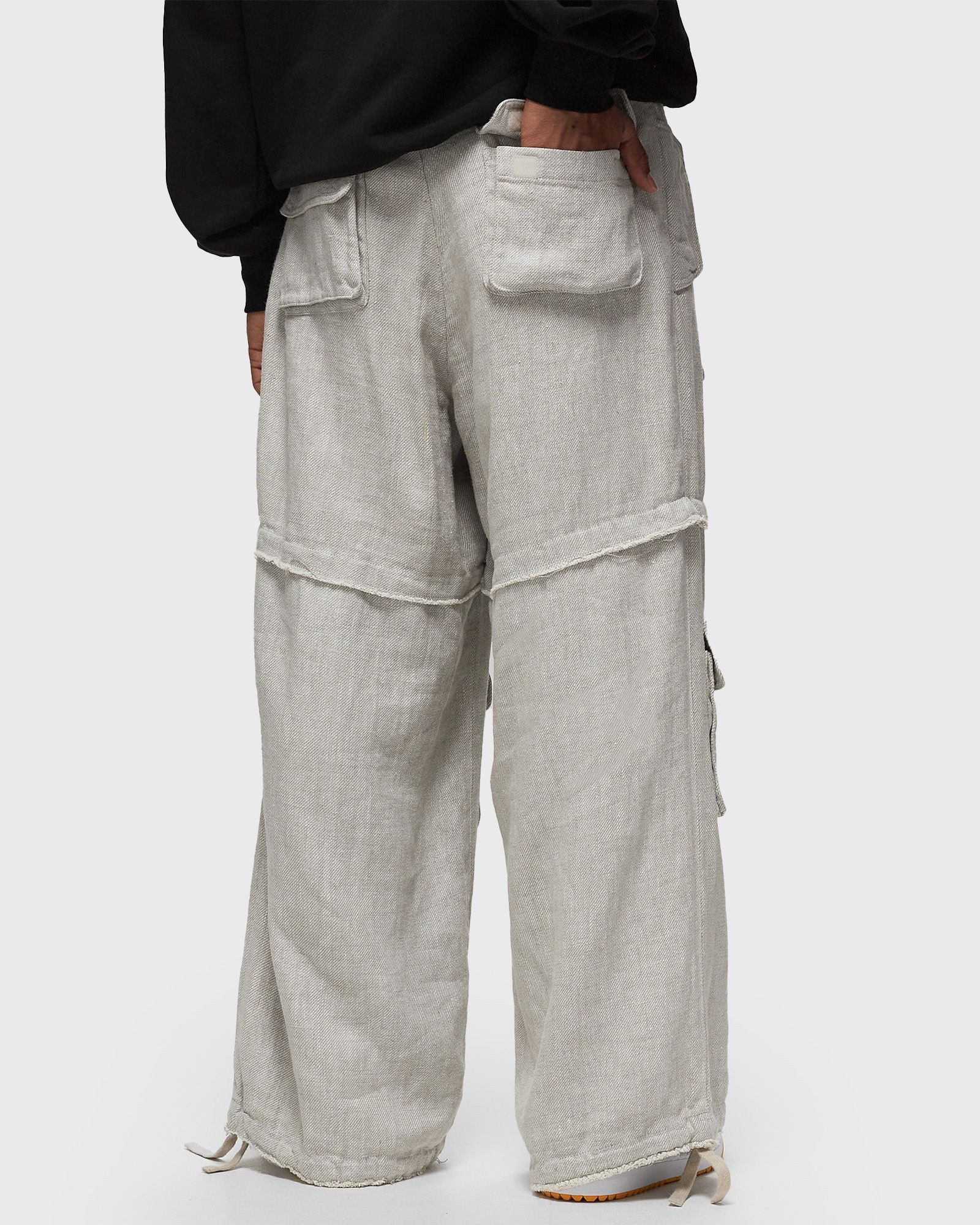WASHED LINEN CARGO PANTS