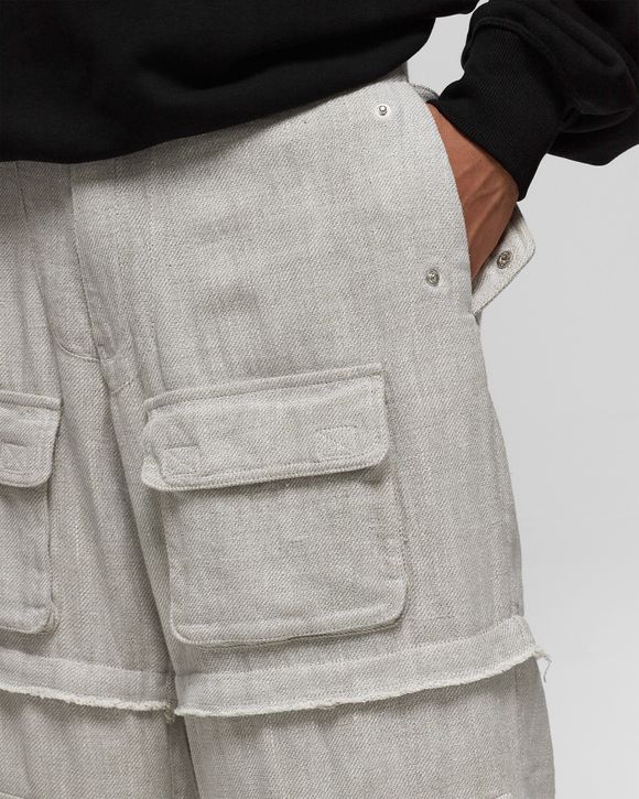 WASHED LINEN CARGO PANTS