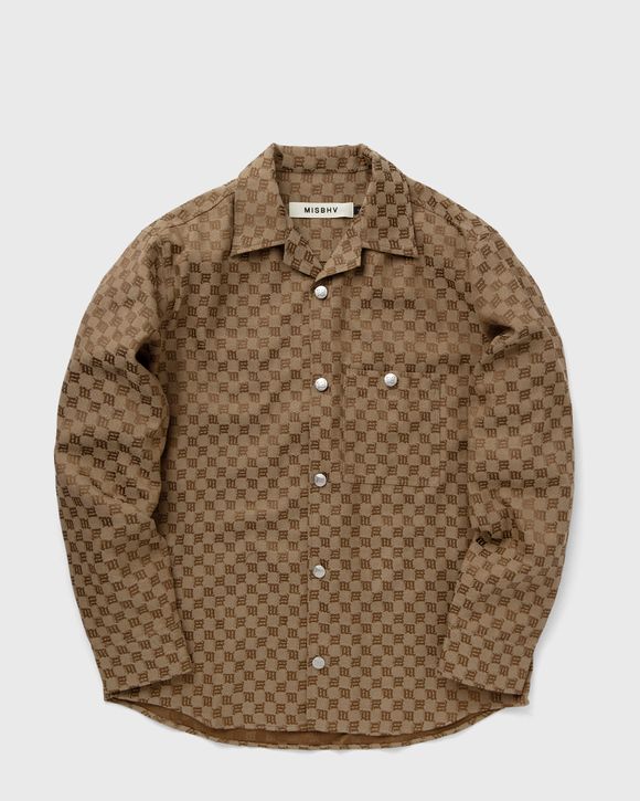 JACQUARD CANVAS MONOGRAM SHACKET