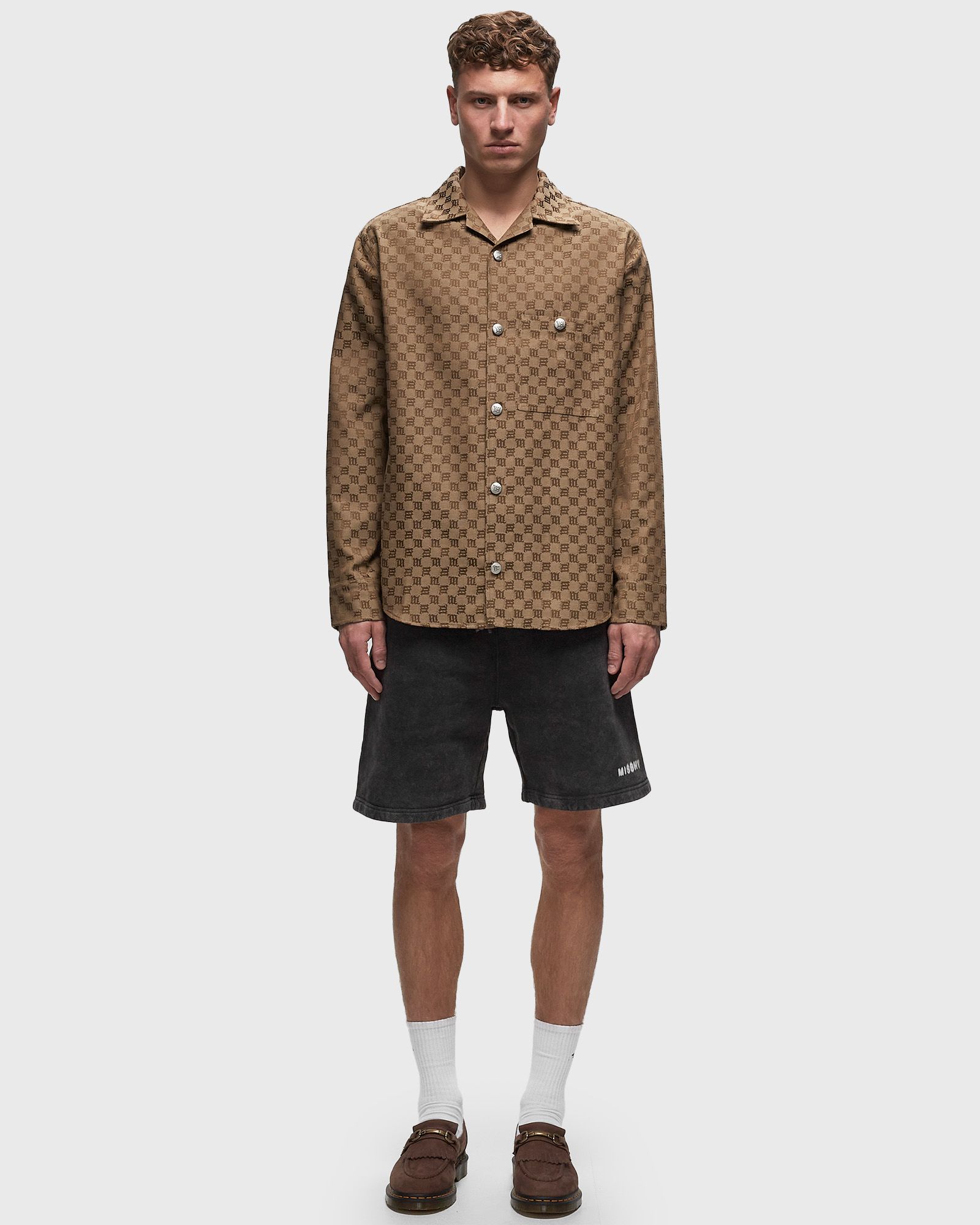 JACQUARD CANVAS MONOGRAM SHACKET