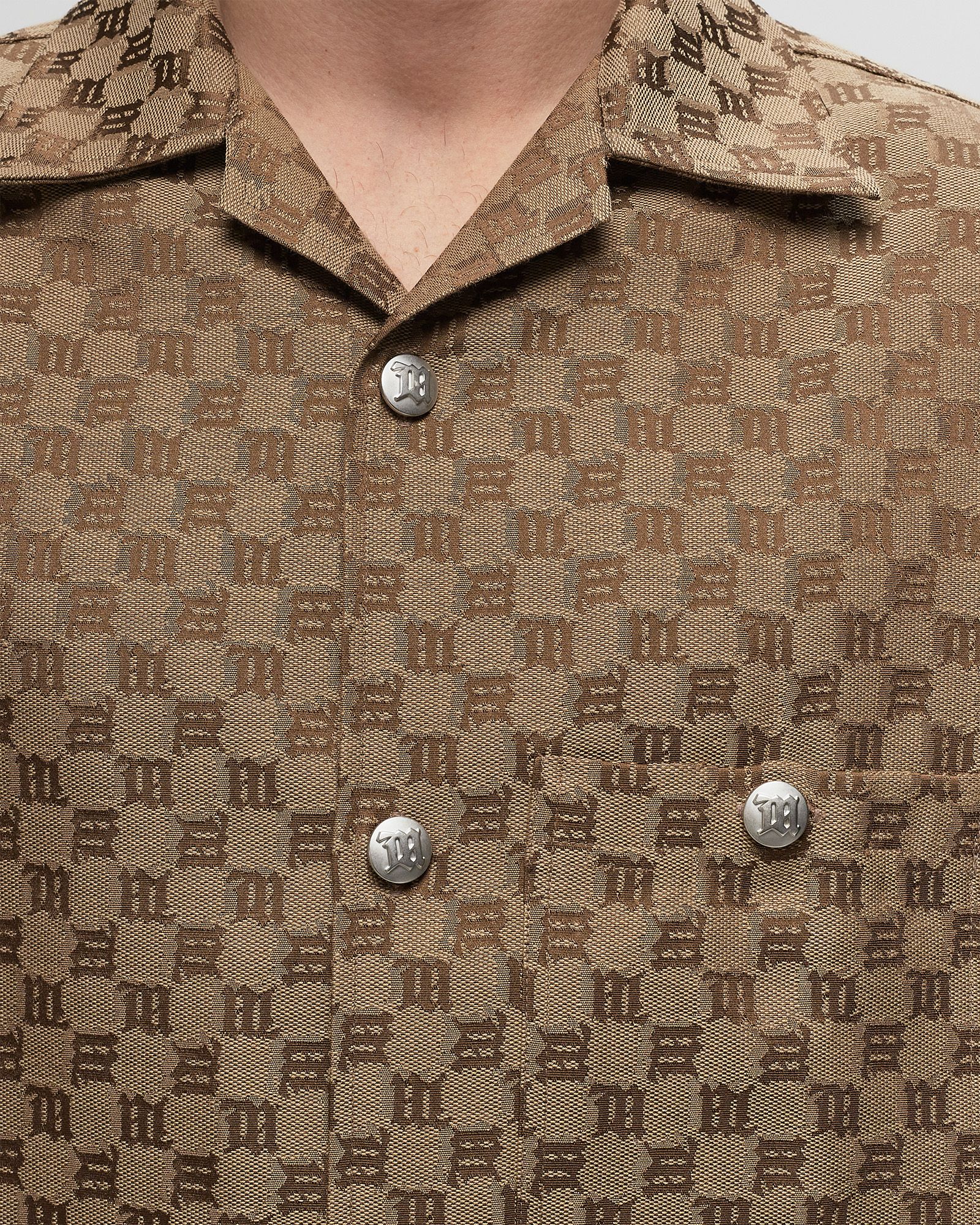 JACQUARD CANVAS MONOGRAM SHACKET