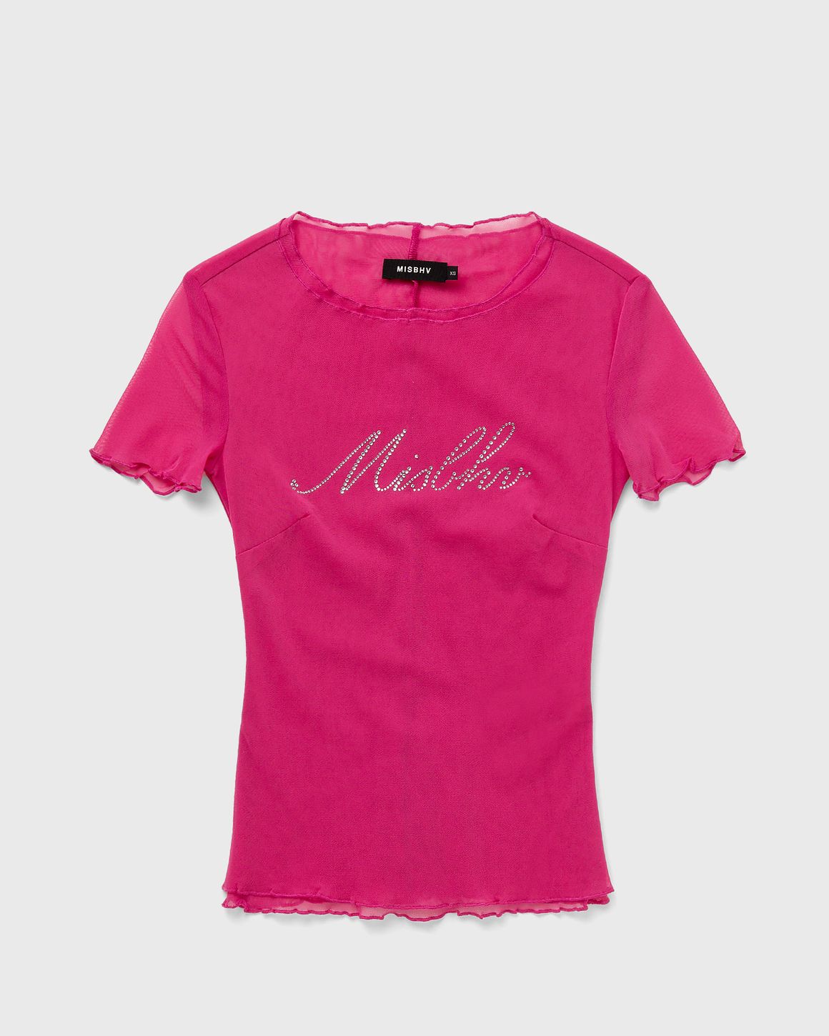 MISBHV MISBHV CRYSTAL MESH BABY TEE Pink BSTN Store