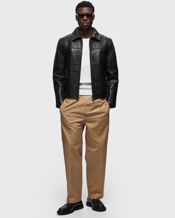 silence monogram leather jacket