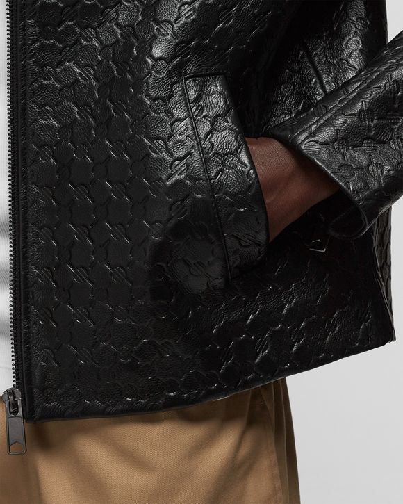 silence monogram leather jacket