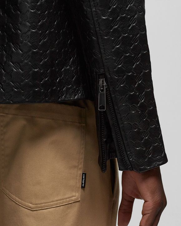 silence monogram leather jacket