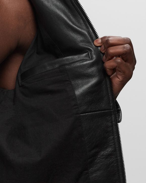 silence monogram leather jacket