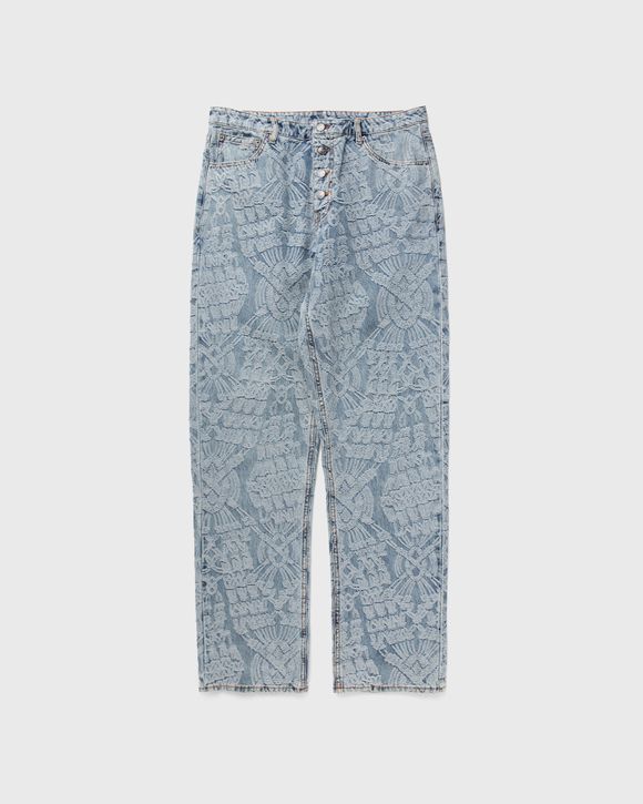 settle macrame denim pants