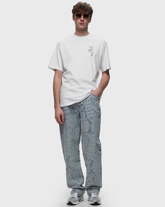 settle macrame denim pants