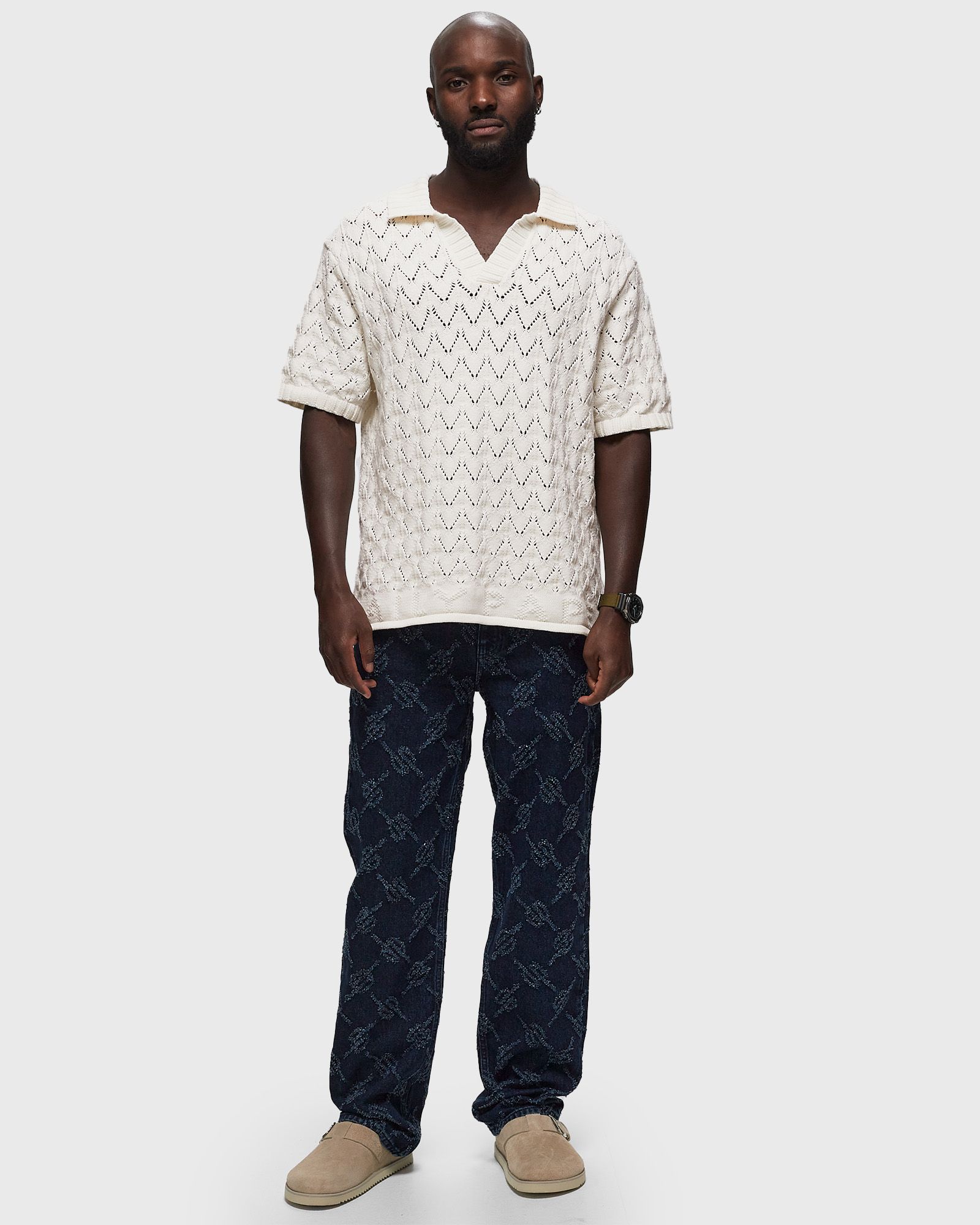 yinka relaxed knit ss polo