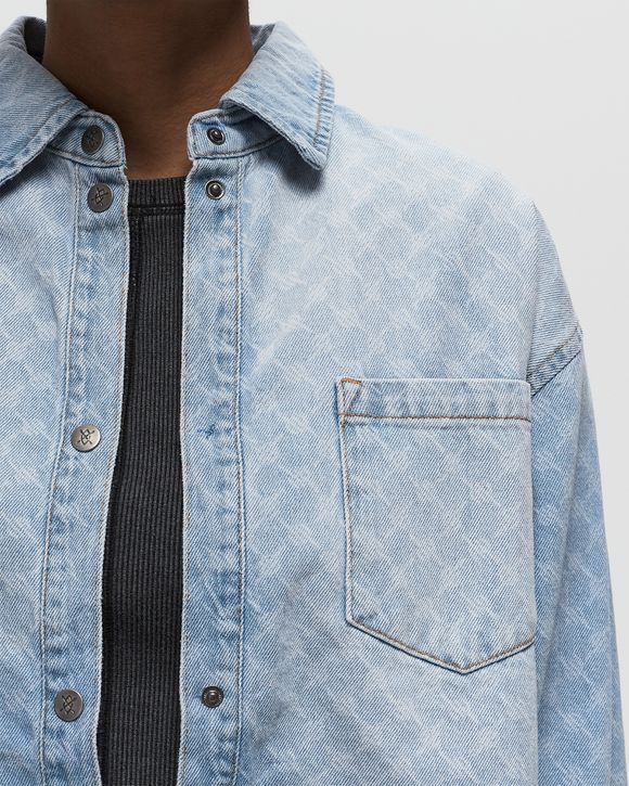 ZELLA MONOGRAM DENIM LS SHIRT