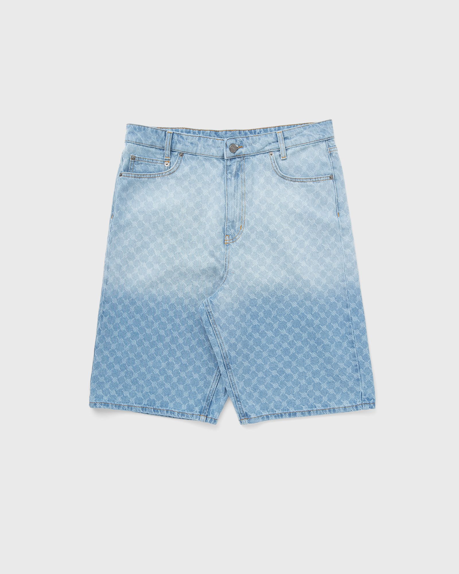 zella monogram denim shorts