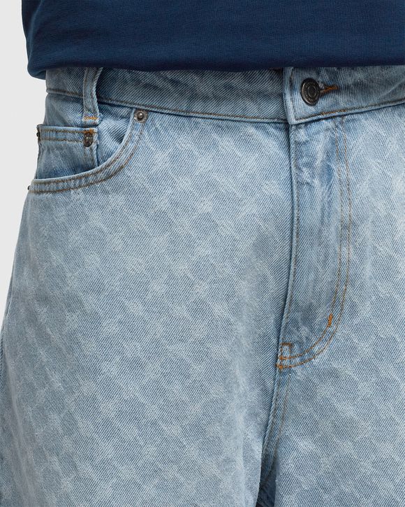 zella monogram denim shorts