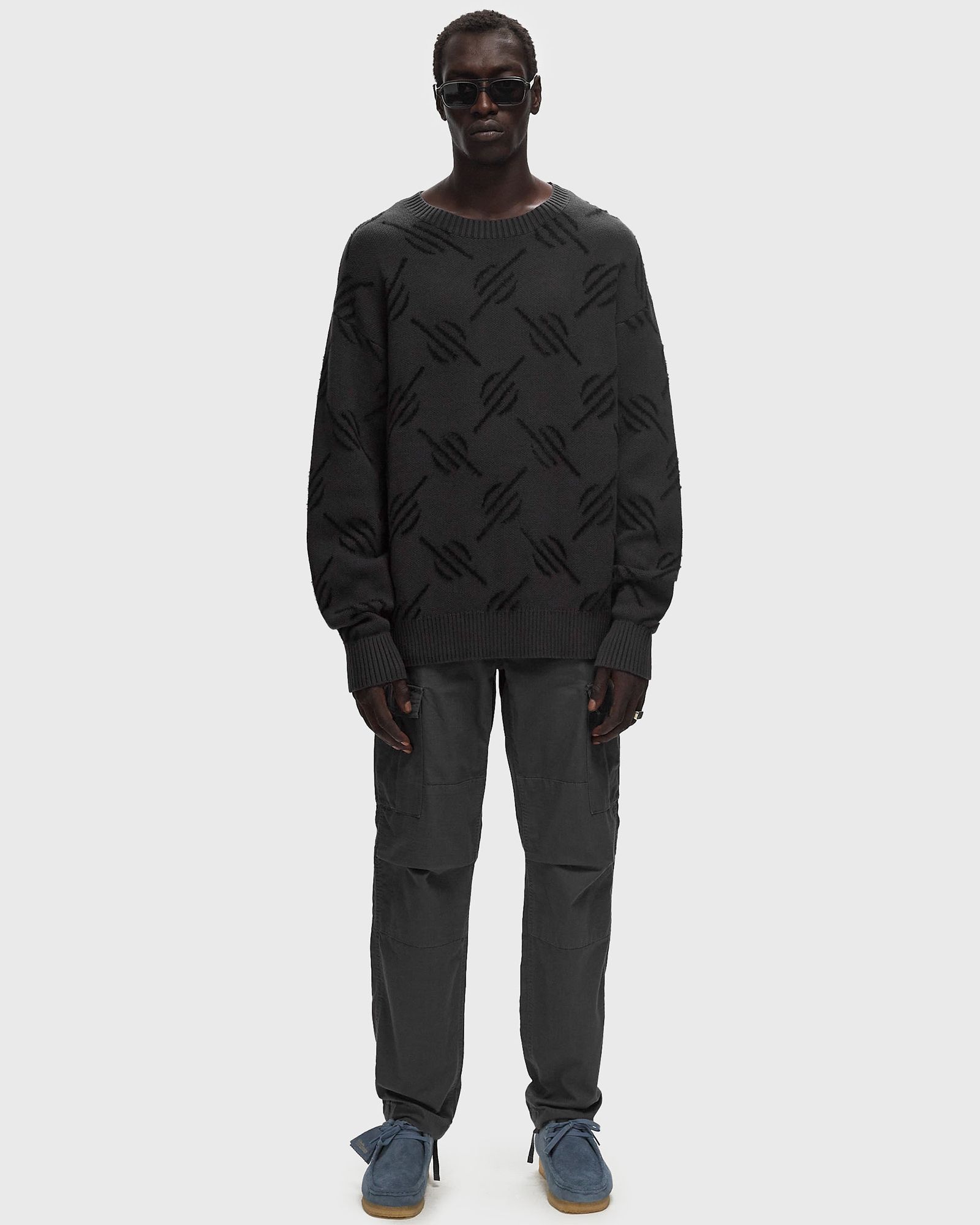 TEVIN MONOGRAM KNIT SWEATER