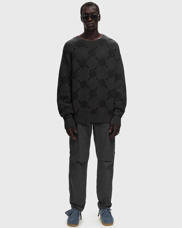 TEVIN MONOGRAM KNIT SWEATER
