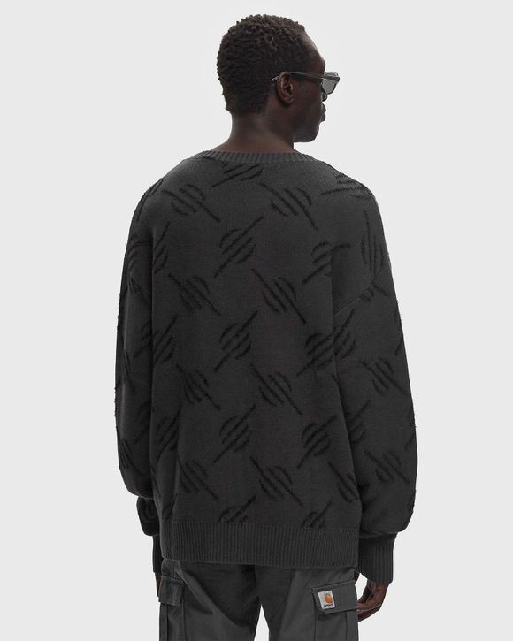 TEVIN MONOGRAM KNIT SWEATER