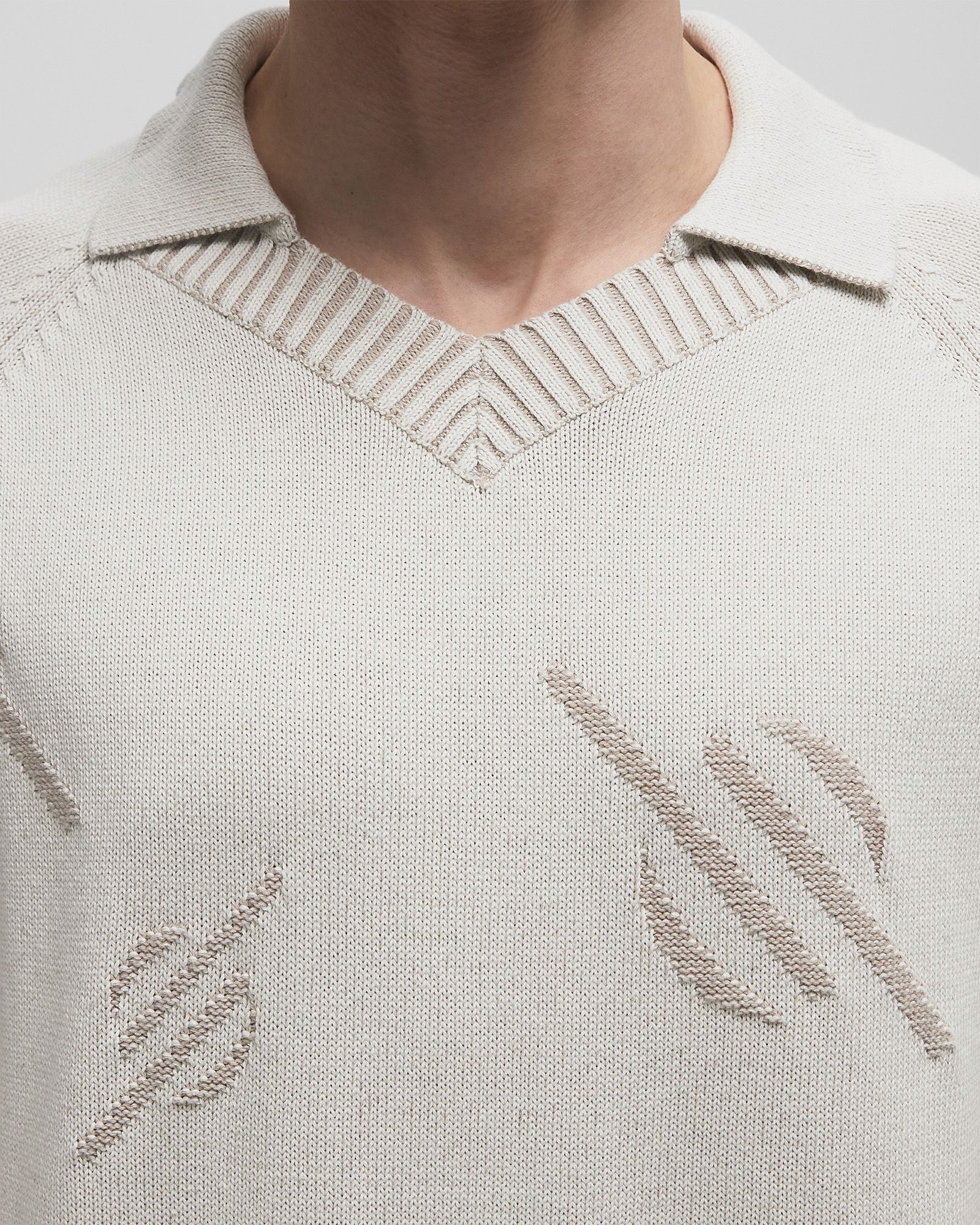 monogram polo knit