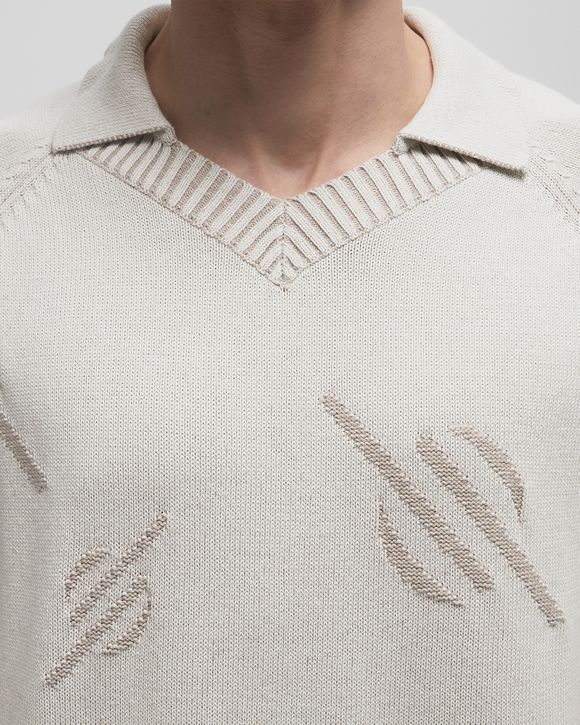 monogram polo knit