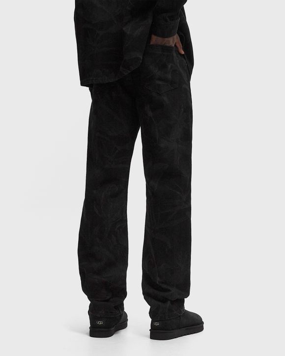 floral laser jeans