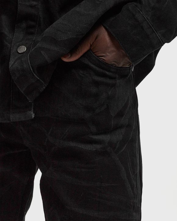 floral laser jeans