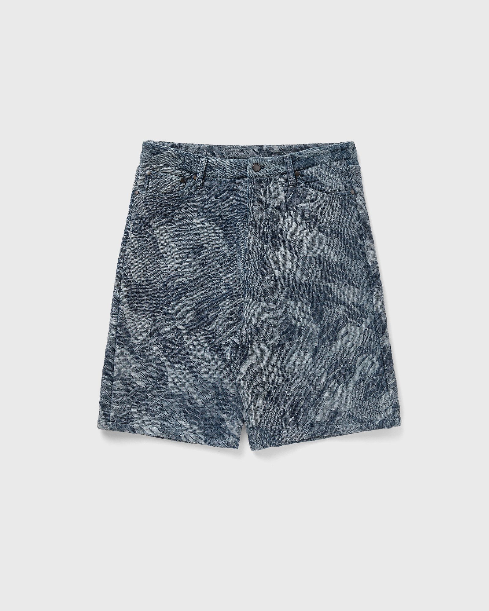 camo monogram jeans shorts