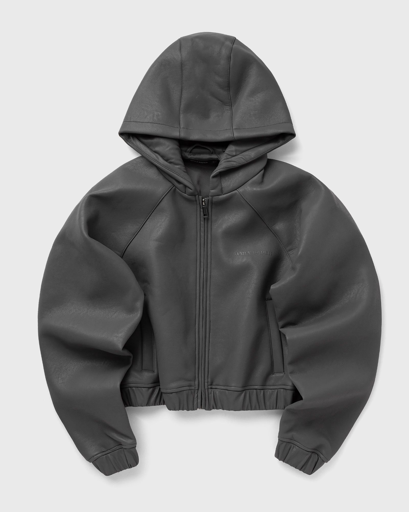 pu scuba cropped jacket