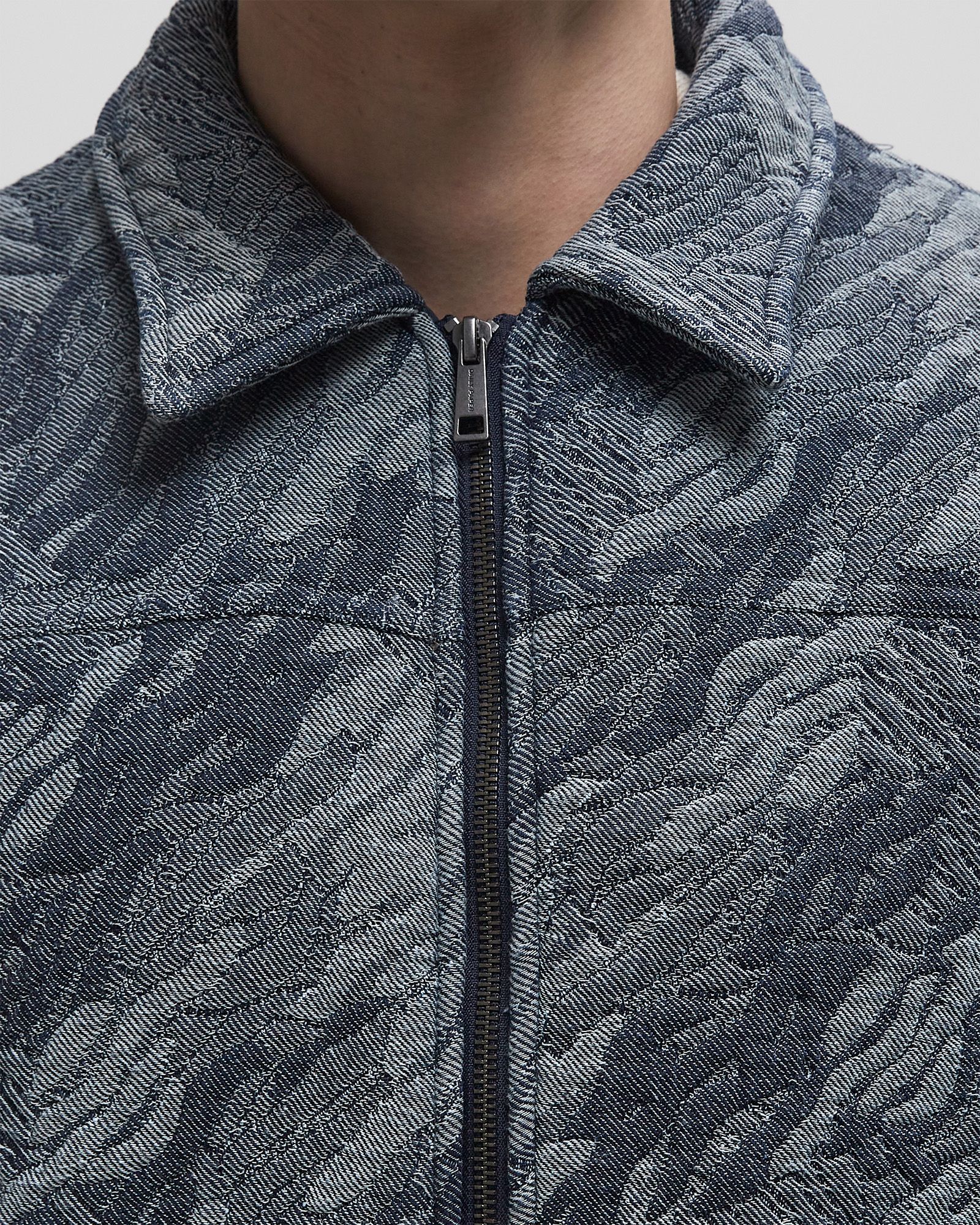 camo monogram denim bomber