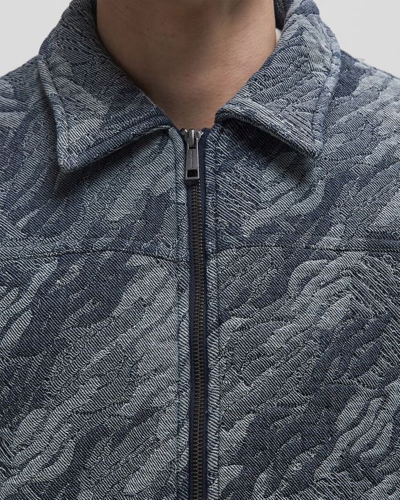 camo monogram denim bomber
